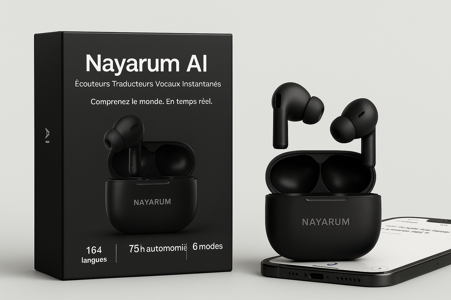 Écouteurs traducteurs AI Nayarum
