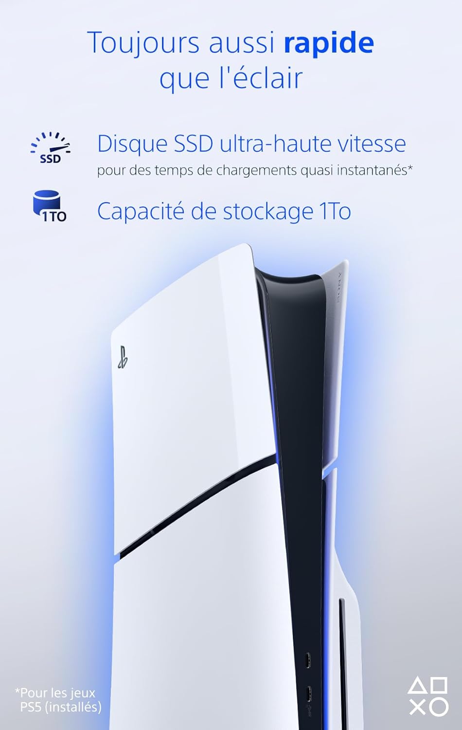 Playstation Sony, 5 Édition Standard, PS5 avec 1 Manette Sans Fil DualSense, Couleur : Blanche