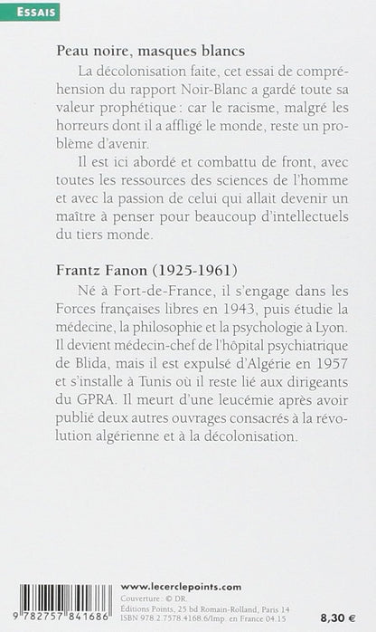 Peau noire, masques blancs Poche – 9 avril 2015