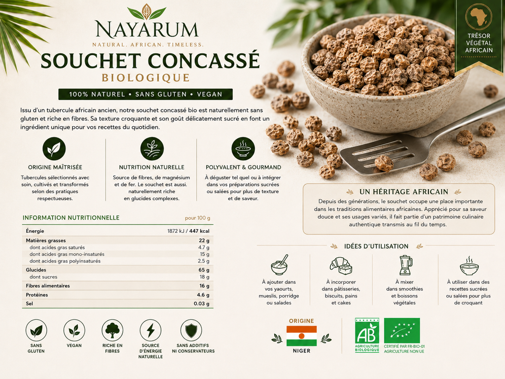 Organic tiger nuts (ndiir, chufa)