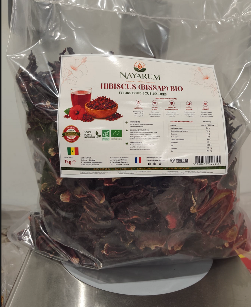 Organic hibiscus (bissap)