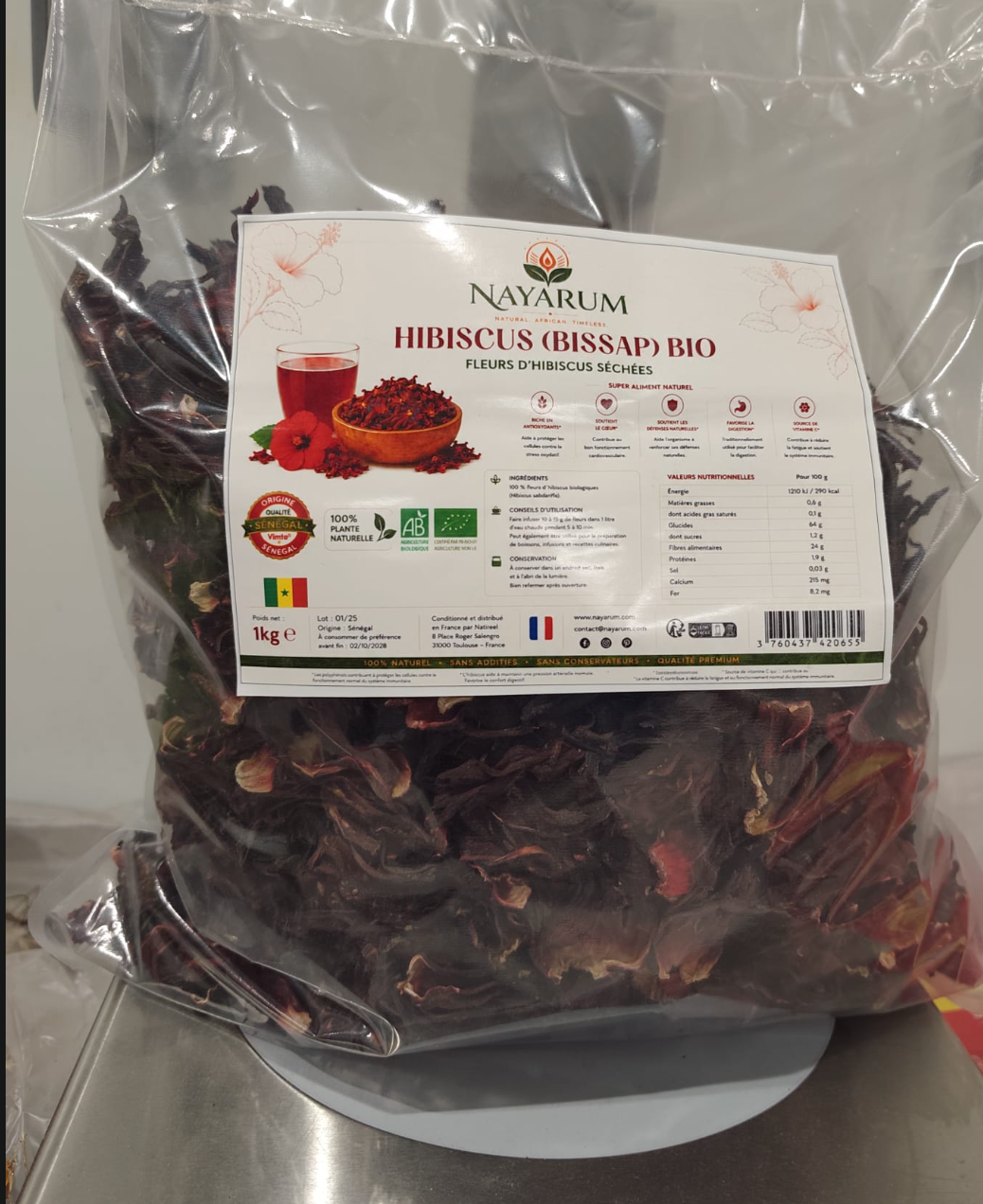 Organic hibiscus (bissap)