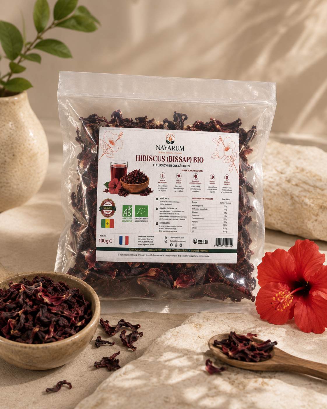 Organic hibiscus (bissap)